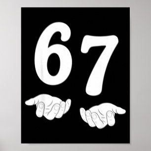 Grappige Six Seven 6 7 Meme Gen Alpha Sla Jargon 6 Poster