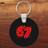 Grappige Six Seven 6 7 Meme Gen Alpha Sla Jargon 6 Sleutelhanger (Voorkant)