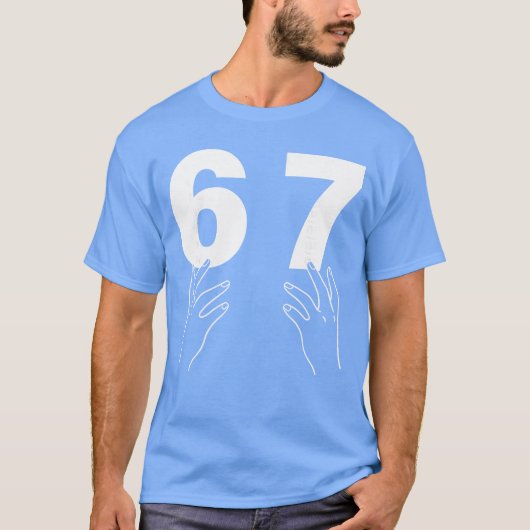 Grappige Six Seven 6 7 Meme Gen Alpha Sla Jargon 6 T-shirt (Voorkant)