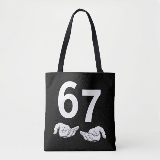 Grappige Six Seven 6 7 Meme Gen Alpha Sla Jargon 6 Tote Bag (Voorkant)
