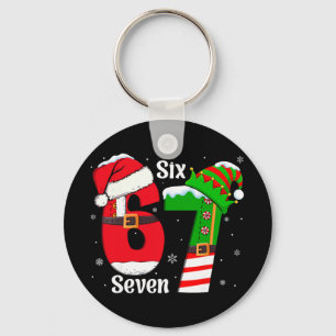 Grappige Six Seven 6 7 Meme Gen Alpha Sla Santa El Sleutelhanger