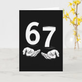Grappige Six Seven 6 7 Meme Gen Alpha Slaang 6 7 H Kaart (Gele Bloem)