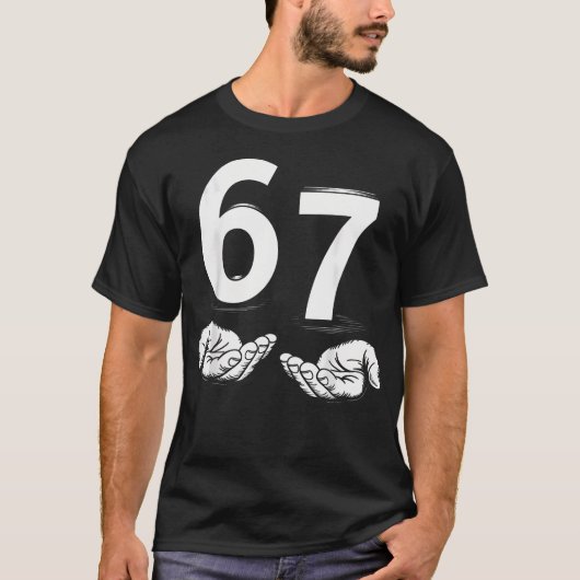 Grappige Six Seven 6 7 Meme Gen Alpha Slang 6 7 Ha T-shirt (Voorkant)