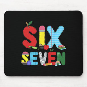 Grappige Six Seven 6 7 Meme T-shirts Leraar Kinder Muismat