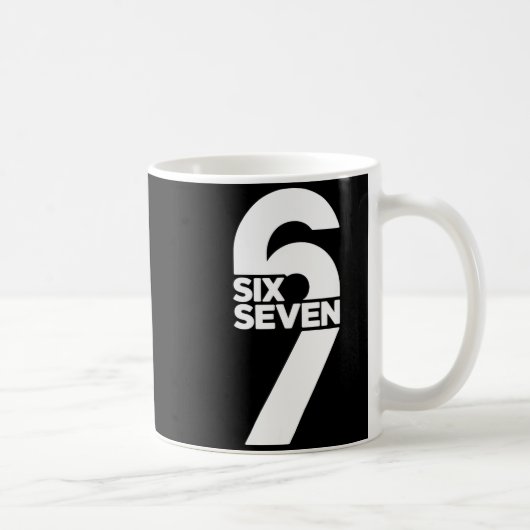 Grappige Six Seven 6 7 Meme Uitdrukking Gen Alpha Koffiemok (Rechts)
