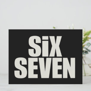 Grappige Six Seven 6 7 Meme zeggen Feestdagenkaart