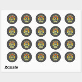 Grappige Six Seven Bruh 6 7 Wolf Meme Kinderen Jon Ronde Sticker (Vel)