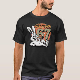 Grappige Six Seven Konijn Rokt Pasen T-shirt