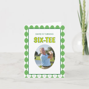 Grappige Six-tee Golf 60e Verjaardag