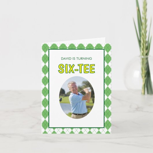 Grappige Six-tee Golf 60e Verjaardag  (Voorkant)