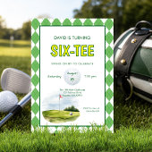 Grappige Six-tee Golf 60ste Verjaardag Kaart