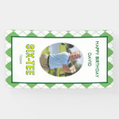 Grappige Six-tee Golf 60ste Verjaardag  Spandoek (Horizontaal)
