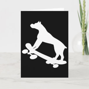 Grappige skateboard Boxer Hond Skateboard Skater Kaart