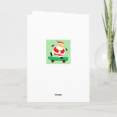 Grappige Skateboard Kerstmis Feestdagen Kaart (Achterkant)