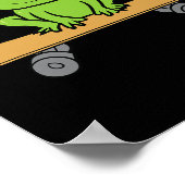 Grappige Skateboard Kikker Grappige Skateboard Kik Poster (Hoek)