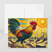 Grappige Skateboarden Haan Briefkaart (Voorkant / Achterkant)