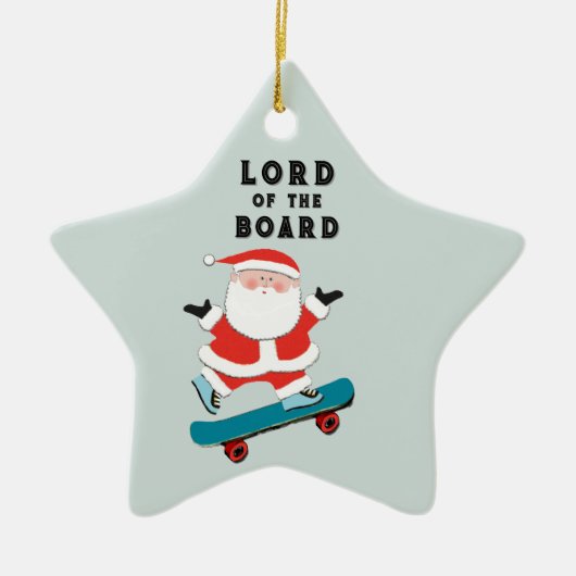 Grappige Skateboarder Keramisch Ornament (Voorkant)