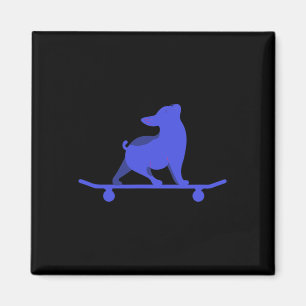 Grappige Skateboarding Hond Franse Bulldog Liefheb Magneet