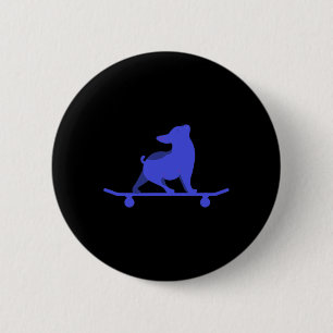 Grappige Skateboarding Hond Franse Bulldog Liefheb Ronde Button 5,7 Cm