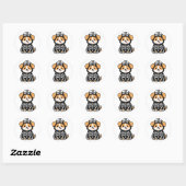 Grappige Skelet Corgi Halloween Sticker (Vel)