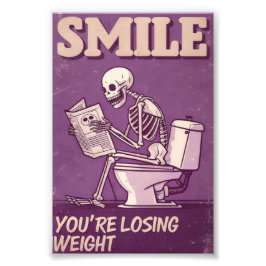 Grappige Skelet Gewichtsverlies Poster