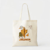 Grappige Skelet Halloween Boodschappentas Tote Bag (Voorkant)