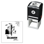 Grappige Skelet Halloween Douane Stempel (In situ)