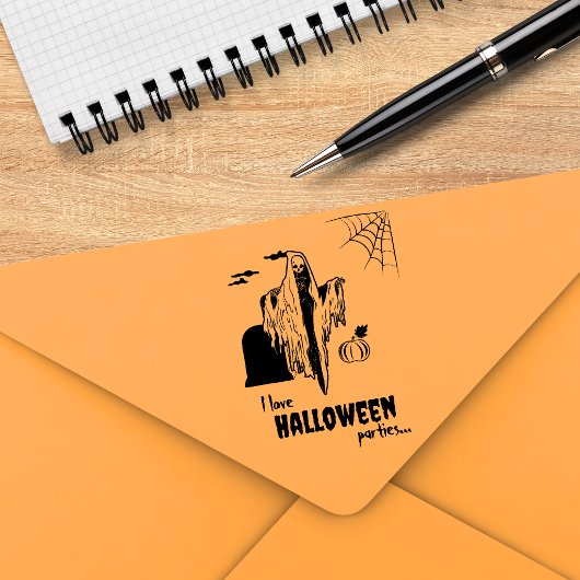Grappige Skelet Halloween Douane Stempel