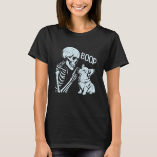 Grappige Skelet Hand Goth Boop Corgi Hond Neus Hal T-shirt