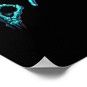 Grappige skelet hand meme 67 Gen Alpha Halloween S Poster (Hoek)
