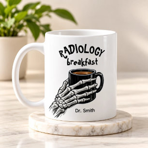Grappige Skelet Hand Radiologie Ontbijt Maatwerk Koffiemok