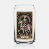 Grappige Skelet Tarot Kaart Blikvorm Glas (Voorkant)