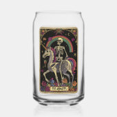 Grappige Skelet Tarot Kaart Blikvorm Glas (Achterkant)