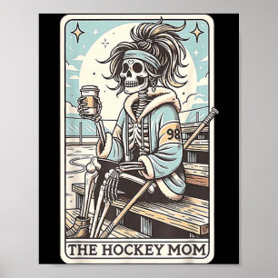 Grappige skeletkaart voor hockeymoeder poster