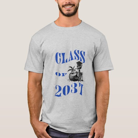Grappige skeletklasse van 2037 Shirt voor jonge Ma (Voorkant)