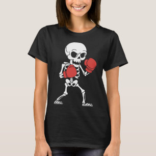 Grappige Skeleton Boxing Lovers Spooky Halloween B T-shirt