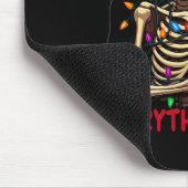 Grappige Skeleton kerstverlichting Ik ben prima al Muismat (Hoek)