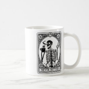 Grappige Skeleton Tarot Kaart Nooit Betere Schedel Koffiemok