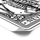 Grappige Skeleton Tarot Kaart Nooit Betere Schedel Poster (Hoek)