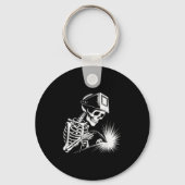 Grappige Skeleton Welding Lovers Spooky Halloween  Sleutelhanger (Voorkant)