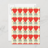 Grappige skeletten en liefde hart Valentijnse  Feestdagenkaart (Voorkant / Achterkant)