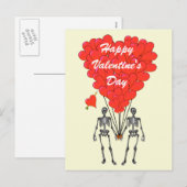 Grappige skeletten romantisch Valentijns Feestdagenkaart (Voorkant / Achterkant)