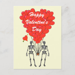 Grappige skeletten romantisch Valentijns Feestdagenkaart