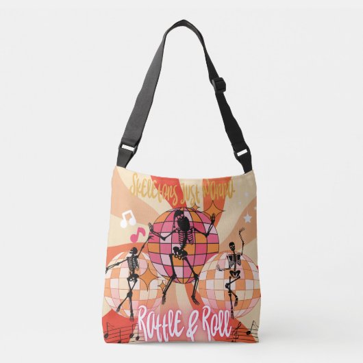 Grappige skeletten willen gewoon rammelen en rolle crossbody tas (Voorkant)