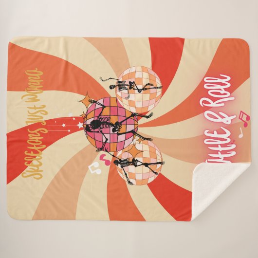 Grappige skeletten willen gewoon rammelen en rolle sherpa deken (Voorkant (horizontaal))