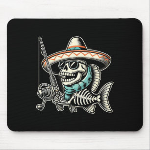 Grappige Skeletvis Hoed Visserij Crew Cadeaus Muismat