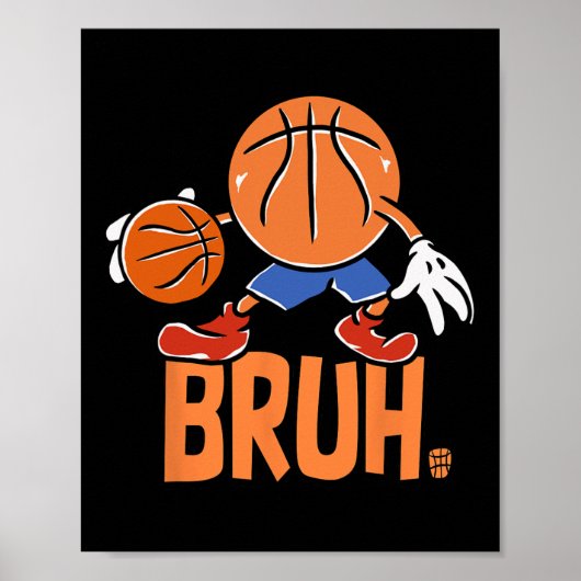Grappige Sketll Bruh Meme Zin Bro Dabbing Ll Jonge Poster (Voorkant)