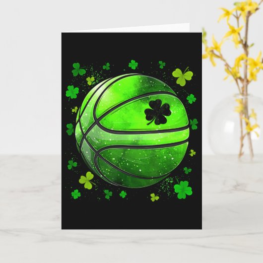 Grappige Sketll En Shamrock Klaver St. Patrick's D Kaart (Gele Bloem)