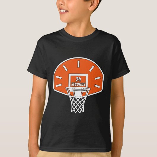 Grappige Sketll Schotklok 24 Seconden Sketll Baske T-shirt (Voorkant)