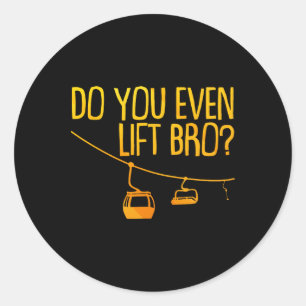 Grappige Ski Kunst Voor Mannen Vrouwen Winter Spor Ronde Sticker